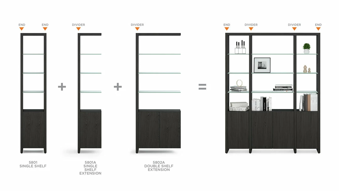 BDI BDI Office Linea Single Shelf Extension