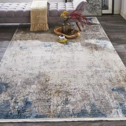 Feizy Cadiz - Ivory And Blue Cool Tones